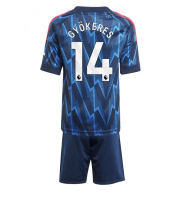 Arsenal Viktor Gyokeres #14 Udebanesæt Børn 2025-26 Kort ærmer (+ korte bukser)
